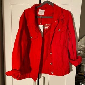 Zara Distressed Jean Jacket